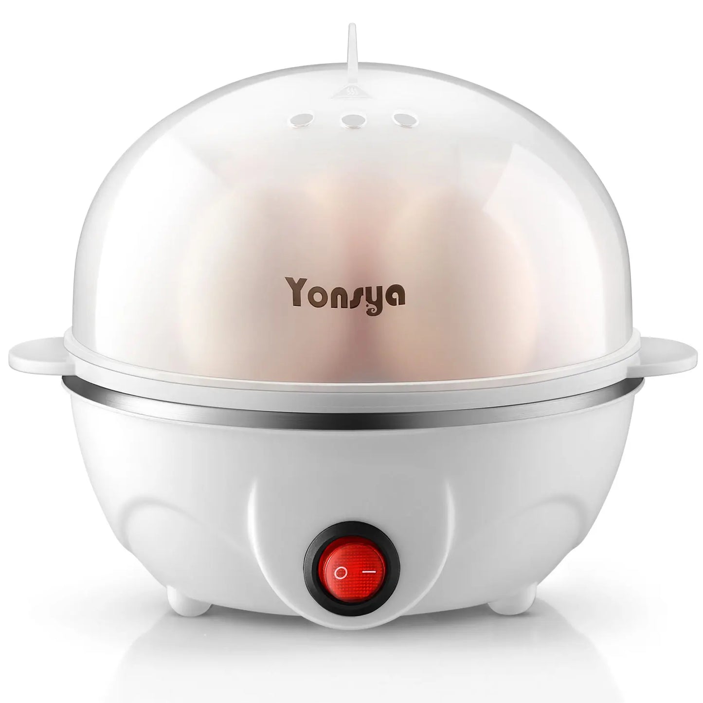 Yonsya Rapid Egg Cooker 7 Egg Capacity Electric Egg Cooker for Hard Boiled Eggs Poached Scrambled Omelets with Auto Shut off Feature Black,Summerwins