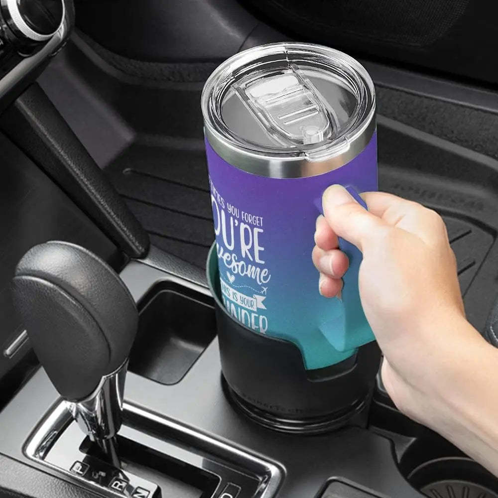 SANDJEST Father’S Day 20Oz Stainless Steel Tumbler with Handle & Lid, Double Wall Insulated Travel Coffee Cup, Gift for Him Step Dad Men Travel Work