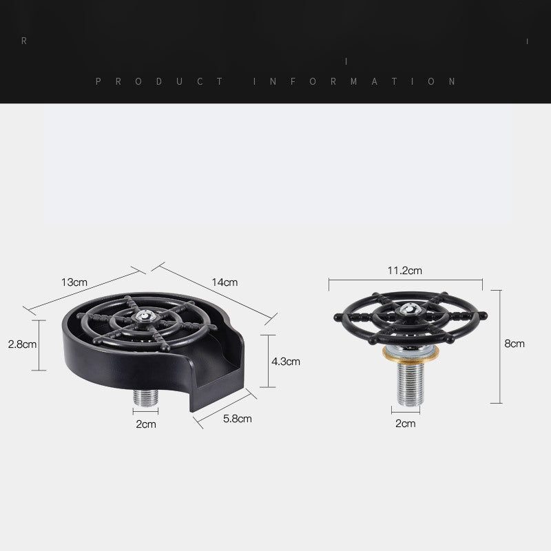 Bar Counter Cup Washer Sink High-Pressure Spray Automatic Faucet Coffee Pitcher Wash Cup Tool Kitchen