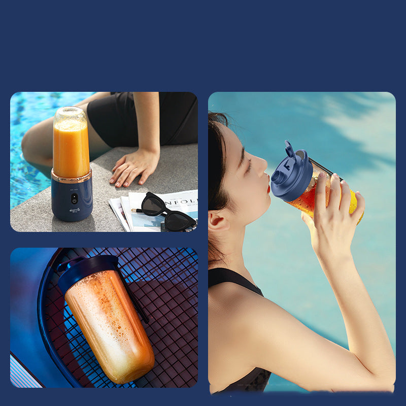6Blade Portable Blender Mini Juicer Cup Extractor Smoothie USB Charging Fruit Squeezer Blender Food Mixer Ice Crusher Portable Juicer Machine