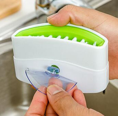 Creative Kitchen Knife and Fork Chopsticks Cleaning Brush with Suction Cup Fruit and Vegetable Cleaning Brush Kitchen Cleaning Brush