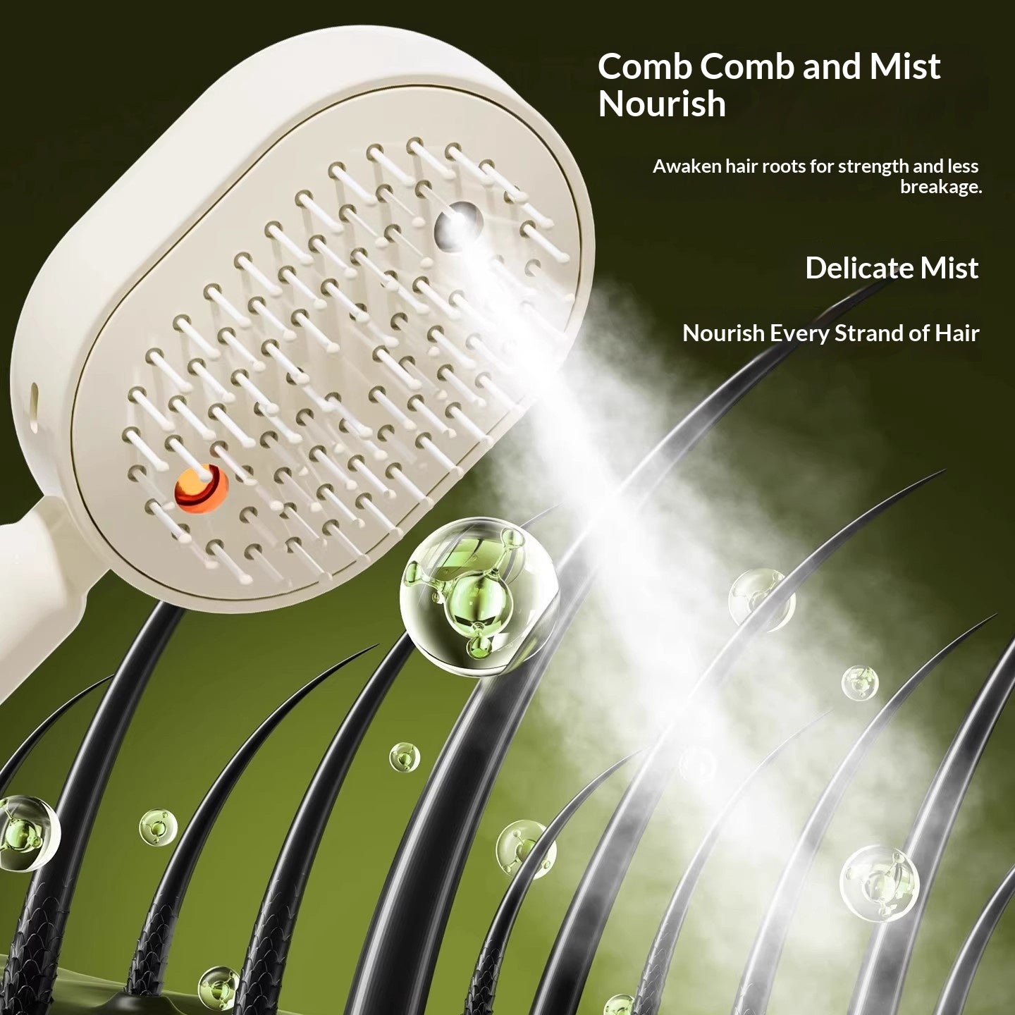 Electric Spray Airbag Massage Comb Essential Oil Atomized Hair Brush Anti-Static Salon Fluffy Modeling Hair Care Tools