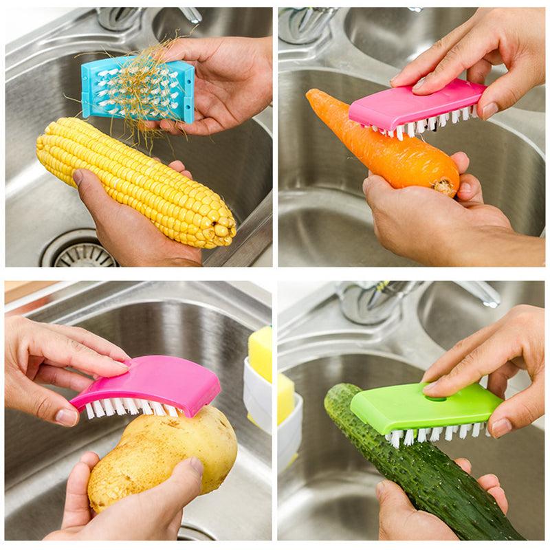 Creative Kitchen Knife and Fork Chopsticks Cleaning Brush with Suction Cup Fruit and Vegetable Cleaning Brush Kitchen Cleaning Brush