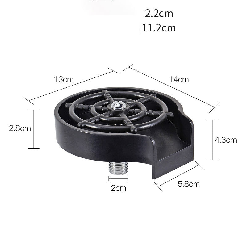 Bar Counter Cup Washer Sink High-Pressure Spray Automatic Faucet Coffee Pitcher Wash Cup Tool Kitchen
