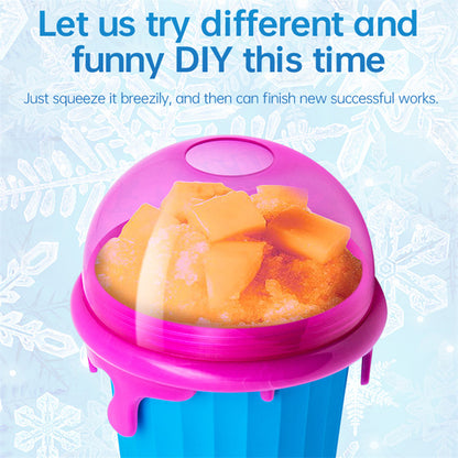 500Ml Large Capacity Slushy Cup Summer Squeeze Homemade Juice Water Bottle Quick-Frozen Smoothie Sand Cup Pinch Fast Cooling Magic Ice Cream Slushy Maker Beker Kitchen Gadgets