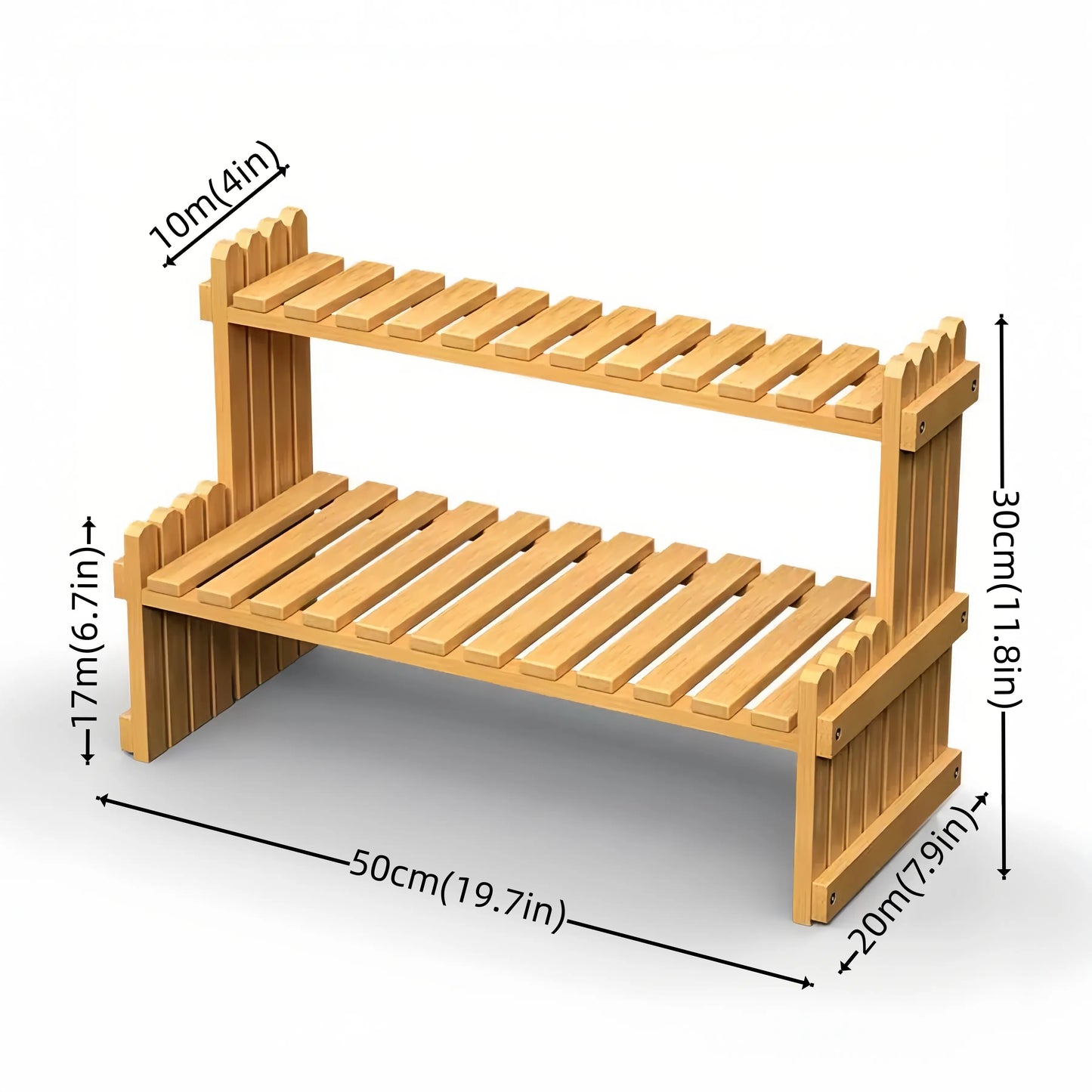 Trending Bamboo Desk Rack, 3-In-1 Plant Display & Storage Small Space Divider Home/Office/Balcony, Stylish MULTI-TIER Plant Stand, Double Duty: Plant Shelf + Book Organizer Natural Wood & Modern Design Perfect for Plant Moms/Dads! Wooden