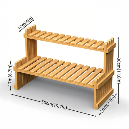 Trending Bamboo Desk Rack, 3-In-1 Plant Display & Storage Small Space Divider Home/Office/Balcony, Stylish MULTI-TIER Plant Stand, Double Duty: Plant Shelf + Book Organizer Natural Wood & Modern Design Perfect for Plant Moms/Dads! Wooden