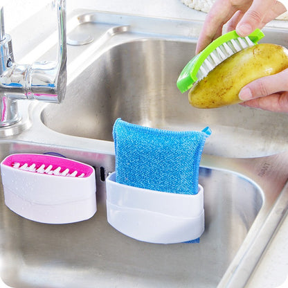 Creative Kitchen Knife and Fork Chopsticks Cleaning Brush with Suction Cup Fruit and Vegetable Cleaning Brush Kitchen Cleaning Brush